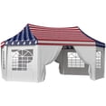 thumbnail image 3 of Outsunny 22.3 x 16.4 ft Party Tent, Heavy Duty Outdoot Canopy Tent with 2 Doors and 6 Windows, American Flag, 3 of 10