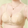 thumbnail image 4 of Loopsun Womens Bras Plus Size, Push up Bra for Women, Women's Front Closure Push Up Comfortable Breathable Seamless Underwear Daily Wireless Bra Beige, 46/105BC, 4 of 4