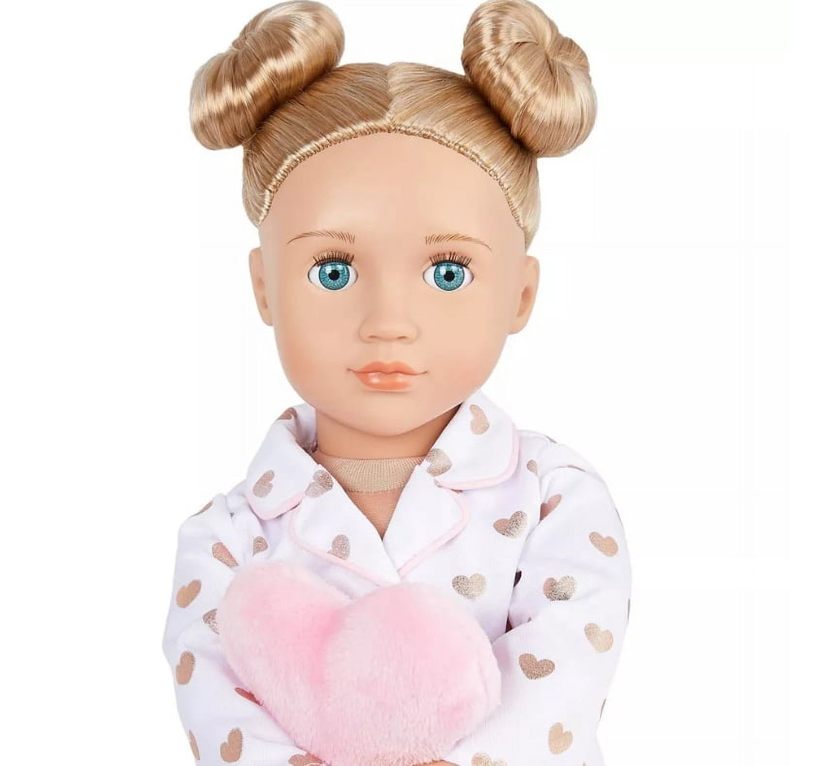 Our Generation Serenity with Heart Polka Dot Pajama Outfit 18" Slumber Party Doll
