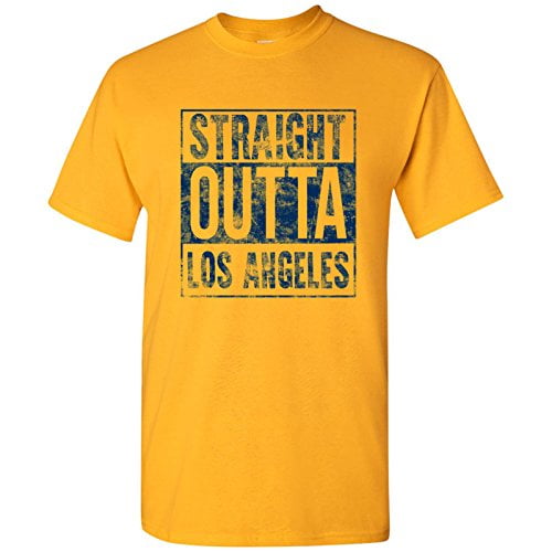 UGP Campus Apparel Straight Outta Los Angeles T-Shirt - X-Large - Gold -  Walmart.com