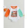 thumbnail image 2 of Wassery My 1st Halloween Clothes Costume Infant Baby Girl Boy Fall Halloween Sweatshirt Long Sleeve Round Neck Letter Print One-Piece Bodysuit 0-18 Months, 2 of 9