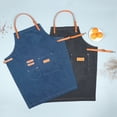 thumbnail image 3 of Travelwant Chef Apron, Canvas Cross Back Apron for Women Men, Waterdrop Resistant Apron with Adjustable Strap and Large Pockets, 3 of 7