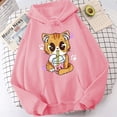 thumbnail image 3 of Sudadera con capucha con estampado de gato bebiendo leche, ropa de calle divertida, camisetas de té, jerséis Boba de dibujos animados Kawaii de Harajuku, sudaderas para mujeres y niñas, 3 of 5