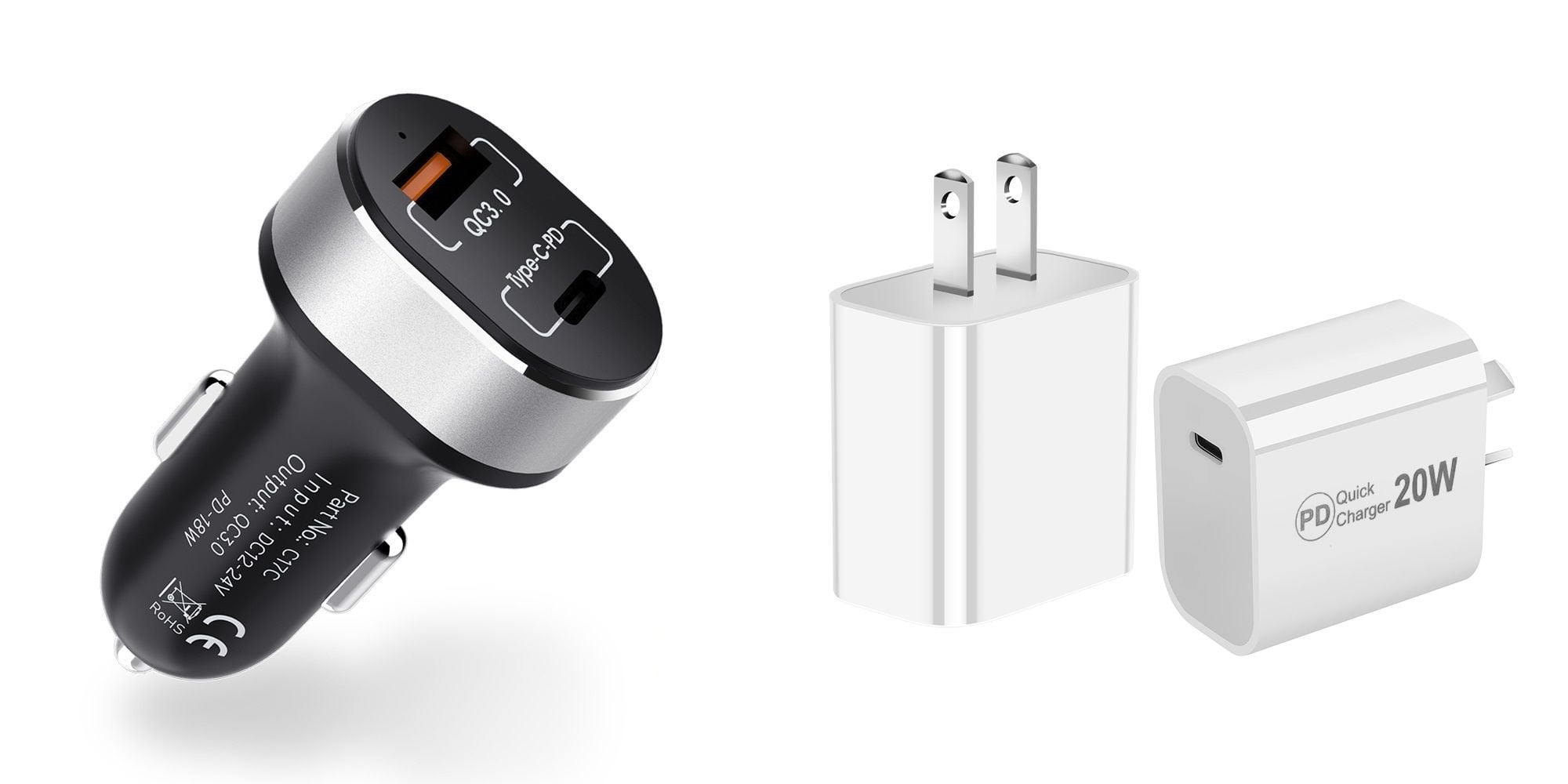 18W DualPort Car & Wall Chargers for Samsung Galaxy S21 Ultra (High