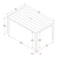 thumbnail image 2 of CorLiving Gallant Rectangular Aluminum and Poly-Wood Outdoor Dining Table with Umbrella Hole, Silver Grey/Taupe, 2 of 9