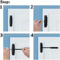 thumbnail image 2 of Cierrapuertas automático, resorte de seguridad - Fácil instalación para convertir puertas batientes en puertas de cierre automático - Negro, 2 of 5