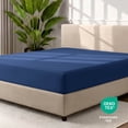 thumbnail image 5 of Bare Home Luxury 1800 Collection Fitted Sheet, Ultra-Soft, Deep Pocket, Queen, Dark Blue, 5 of 8
