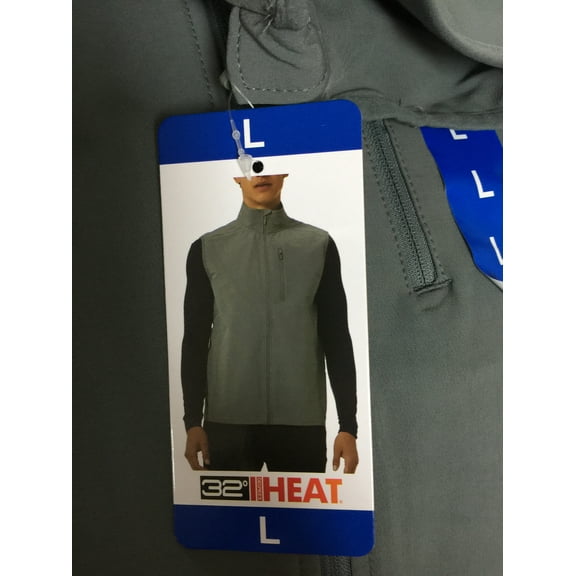 32 Degrees Heat Men's Full Zip Midweight Tech Vest (Green, L)