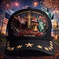 thumbnail image 3 of 250th Anniversary Baseball Cap American 1776-2026, Patriotic Flag and Cross Print Hat, Vintage Dad Cap for Men Women, 3 of 13