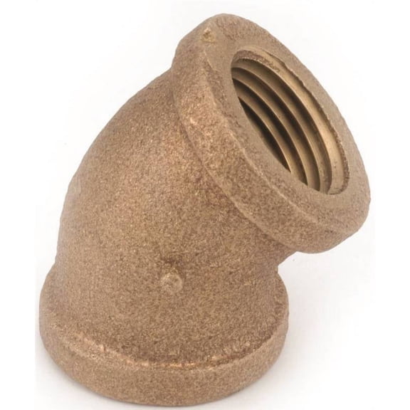 Anderson Metal 738107-08 Lo Lead Threaded Pipe Fittings Brass, 1/2"