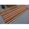 thumbnail image 2 of Area Kilim, Vintage Kilim, Turkish Kilim, Oushak Kilim, 41x100 inches Brown Kilim, Outdoor Kilim, Bedroom Kilim, 11618, 2 of 10