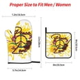 thumbnail image 3 of ZICANCN Oven Mitts and Pot Holders Sets, Peace Sees Love Words Baking Sets Kitchen Heat Resistant 4 Pieces, 3 of 8