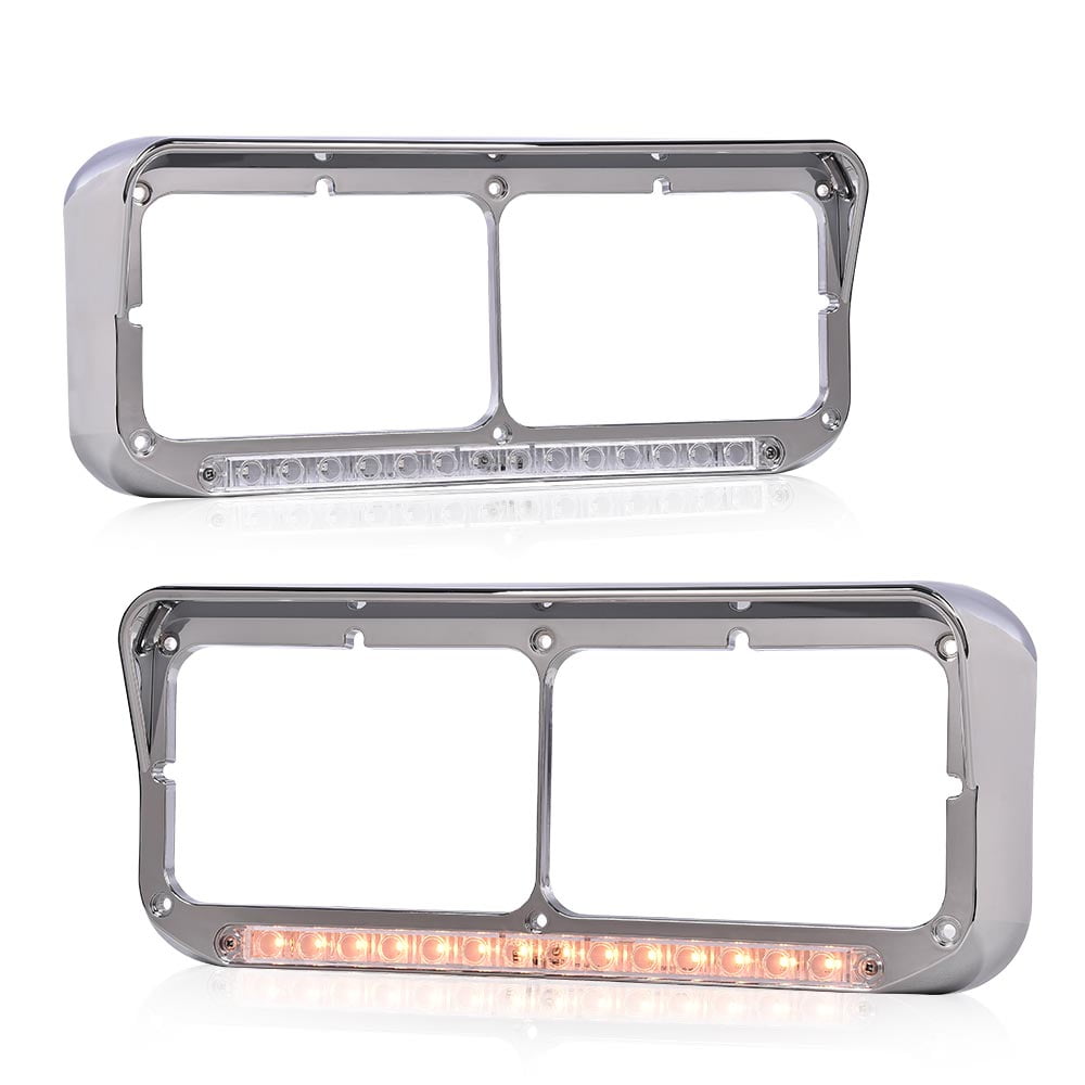 CROSSDESIGN Headlight Headlamp Visor Bezels Fit For 4x6 headlights trucks