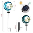 thumbnail image 1 of Luces solares de estrellas y luna para exteriores - Luces solares para jardín con globo de cristal craquelado decorativo iluminación LED impermeable para paisajes caminos patios césped y terrazas., 1 of 5