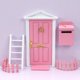 thumbnail image 2 of Simulación de casa de muñecas en miniatura de hadas, decoración de casa de muñecas, muebles de puerta, modelo para niños Rosa, 2 of 8