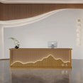 thumbnail image 3 of Checkout Supermarket Reception Desk Counter Cashier Beauty Executive Reception Desk Coffee Mostrador Recepcion Shop Furniture My Lux Decor Round, 3 of 6