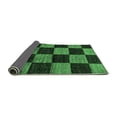thumbnail image 2 of Ahgly Company Indoor Square Checkered Emerald Green Modern Area Rugs, 7' Square, 2 of 4