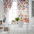 thumbnail image 5 of Fsddascl Orange Blue Fall Blackout Curtains for Bedroom/Living Room, Thermal Insulated Kitchen Curtains, Vintage Thanksgiving Pumpkins Maple Leaf Grommet Darkening Window Treatment Drapes 52"x72"x2, 5 of 6