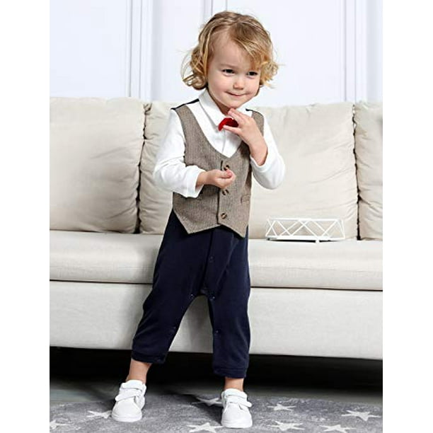 Baby Boy Gentleman Outfit 12 18 Months Brown