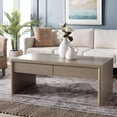 thumbnail image 2 of SAFAVIEH Rune Contemporary Coffee Table with Drawers, Sandy Grey (47.2 in. W x 23.6 in. D x 19.7 in. H), 2 of 11