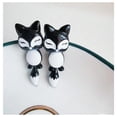 thumbnail image 2 of Aretes de mordida de animal VentDepot EarringFox01 5Pzas Zorro Tuerca Negro Metal, 2 of 5