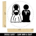 thumbnail image 2 of Bride and Groom Wedding Self-Inking Rubber Stamp Ink Stamper - Dry Pad (No Ink) - Mini 1/2 Inch, 2 of 7