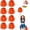 Matte Orange, variant on 8 Pcs Cheerleading poms,pom poms Cheerleading with Finger for Rooters Cheering Squad Team Spirit Sports (Matte Blue)