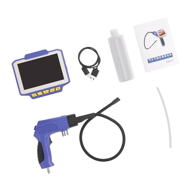 Cámara de inspección de tuberías con limpiador Visual para aire acondicionado de coche, pantalla Premium de 4,3 pulgadas para tubería de aire