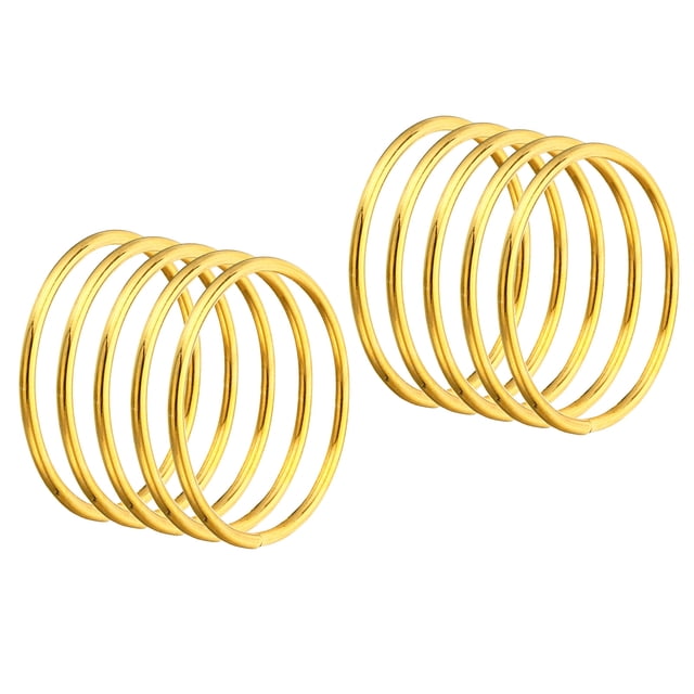 Unique Bargains 2 Inch Dream Catcher Rings, 20 Pcs Metal Macrame Wreath Floral Round Ring Hoop, Gold