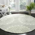 thumbnail image 2 of SAFAVIEH Bella Lucinda Geometric Wool Area Rug, Grey/Ivory, 7' x 7' Round, 2 of 8