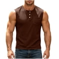 thumbnail image 5 of Noric Men's Waffle Knit Tank Top Crew Neck Casual Muscle Shirt Relaxed Fit Summer Top for Beach and Casual, 5 of 9