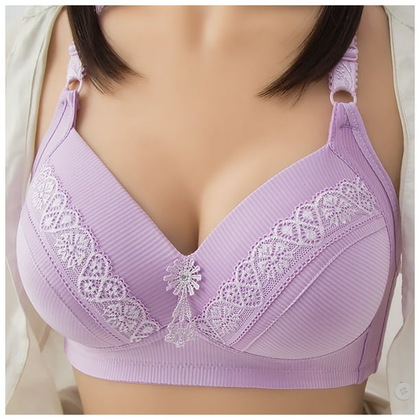 Bigersell Running Girl Sports Bra Women 1 Piece Bra Everyday Underwear Solid Color Thin Bra