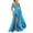 Sky Blue, variant on Axiiglly Women Prom Dress Off Shoulder Satin Dresses V Neck Ruched Hem Maxi Dress High Slit Cocktail Wedding Dresses