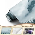 thumbnail image 4 of Wallpaper Misty Mountain Landscape Pine Trees Clouds Peel and Stick Wall Murals 69"H x 96"W Removable PVC Wall Paper Self-Adhesive Wall Paintings Art Decor for Bedroom Living Room, 4 of 7