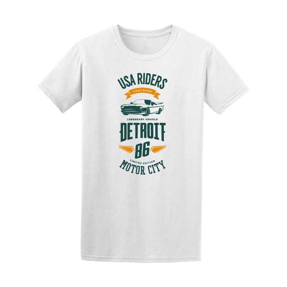 Usa Riders Detroit Motor City Tee Men's - Men T-Shirt, Small