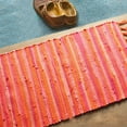 thumbnail image 5 of Nvzi Rag Rug, Machine Washable Cotton Reversible Hand Woven Multi Color Striped(20'' x 31", Orange), 5 of 6