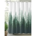 thumbnail image 3 of Green Ombre Waterproof Fabric Shower Curtain, Primeval Forest Modern Abstract Art Aesthetics Shower Curtain for Bathroom Curtains Bathtubs Hotel Washable Shower Curtains with 12 Hooks Stall 48x72in, 3 of 6