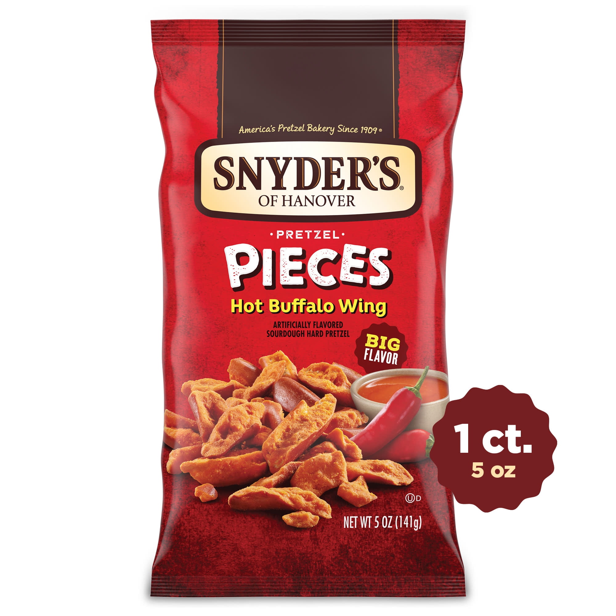 Snyder's of Hanover Pretzel Pieces, Hot Buffalo Wing, 5 oz