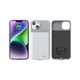 thumbnail image 2 of 6800mAh Portable Soft Edge Battery Case for Apple iPhone Wireless Charging Power Bank (Black,for iPhone 15), 2 of 5