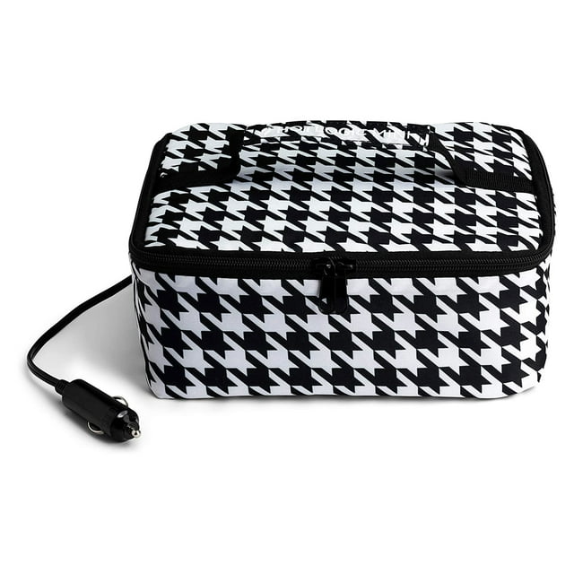 HotLogic Mini Portable Thermal Food Warmer for Home and Travel, Houndstooth