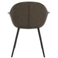 thumbnail image 4 of SAFAVIEH Dublin Mid Century Modern Leather Dining Tub Chair, Brown, Set of 2, 4 of 10