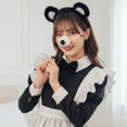 thumbnail image 5 of Yvsxxv 1Set Black Bear Ear Nose Tail Bow Tie Headband Party Accessories, 5 of 7