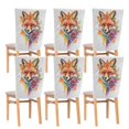 thumbnail image 6 of Decorative Chair Back Cover One Size x6 Chair Cover Dining Chair Slipcovers Chair Back Decoration Festival Chair Decoration Cool Color Fox, 6 of 6