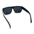 thumbnail image 7 of Kush Mens Flat Top Horn Rim Plastic All Black Gangster Shade Sunglasses Matte Black - Black Logo, 7 of 7