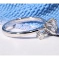 thumbnail image 5 of HeartsAndYou 1.6ct Engagement Ring for Women Round Cut Moissanite Two Stone Bypass 18k White Gold Over Silver, 5 of 8