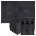 thumbnail image 3 of 100Pcs Acoustic Soundproof Foam Sound Absorbing Panels Sound Insulation Panels Wedge for Studio Walls Ceiling, 3 of 9