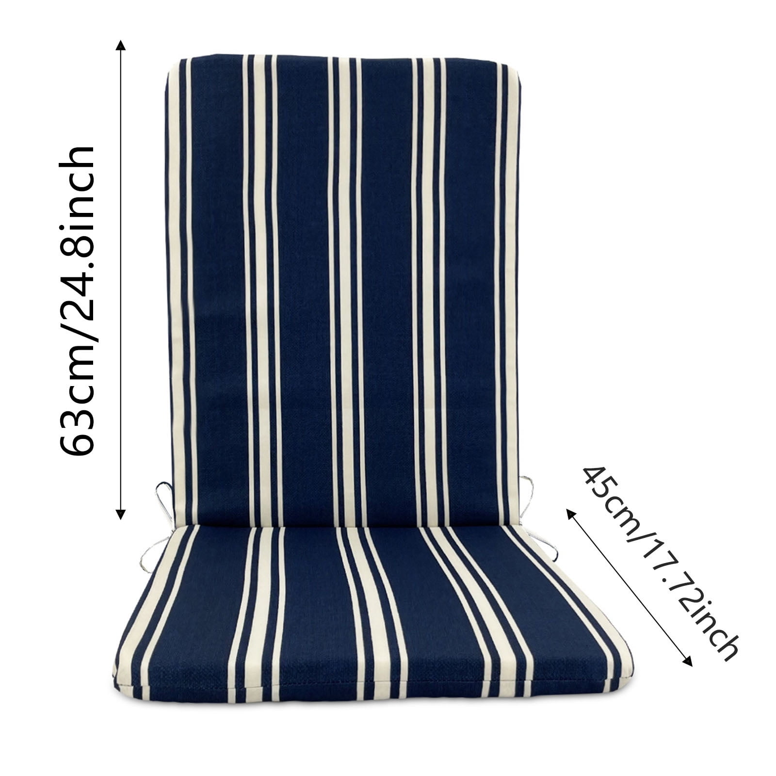 Outdoor Rocking Chair Cushions High Back Patio Seat Cushions with Ties Water-Repellent Fade-Resistant All Weather Patio Furniture Cushions for Garden Porch Dining Decor