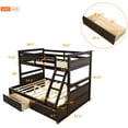 thumbnail image 7 of Harper & Bright Designs Twin Over Full Bunk Bed with Ladder and Storage Drawers Bunk Bed Frame, Espresso, 7 of 7