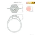 thumbnail image 5 of ANGARA Natural 0.6 Ct. Diamond Halo Engagement Ring in 14K White Gold for Women (Ring Size: 3), 5 of 10