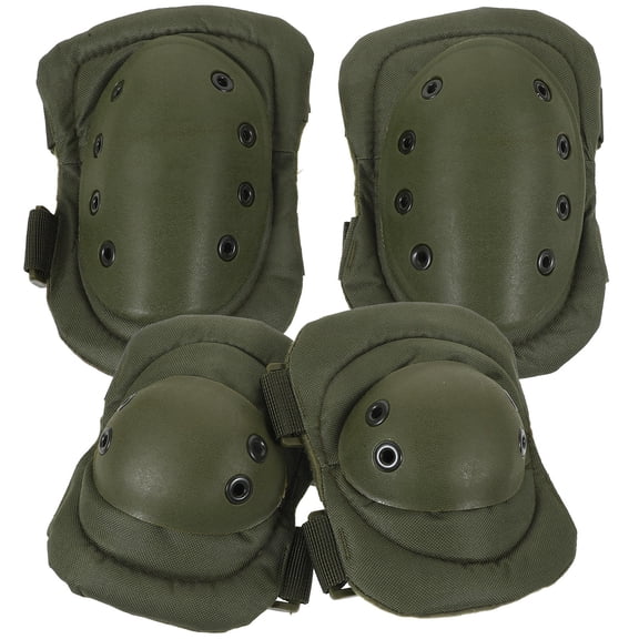 FOMIYES 1 Set Green Thick Sponge Knee and Elbow Pads Protective Brace for Outdoor Sports and Activities